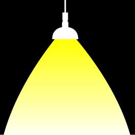 水銀灯代替えLEDランプの光方