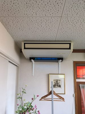 業務用天井吊り下げエアコン対応紫外線殺菌装置エアートゥウィン